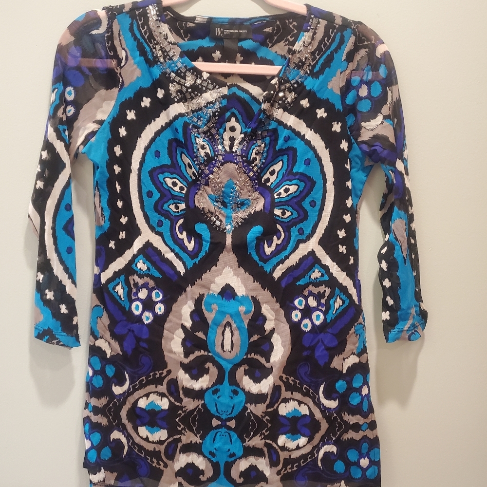 Inc multi-colored with silver embellishment